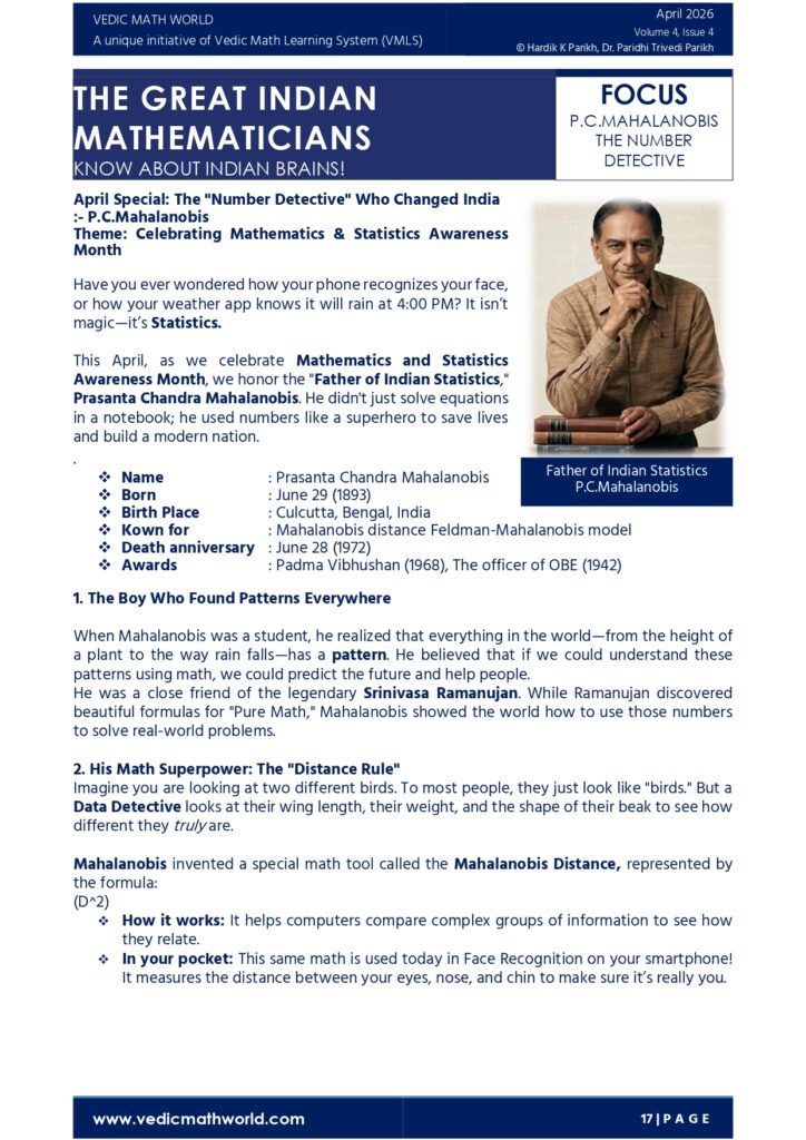 April 2026 The Great Indian Mathematician 1