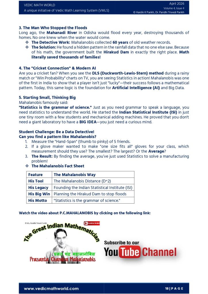 April 2026 The Great Indian Mathematician 1